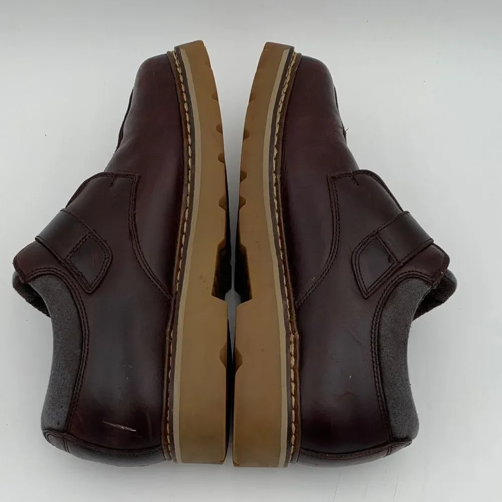 Lugz Men’s Brown Leather Buckle Shoes Made in USA Size EU 43 Y2K workwear